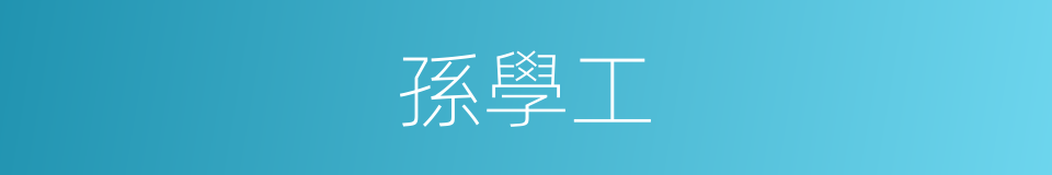 孫學工的同義詞