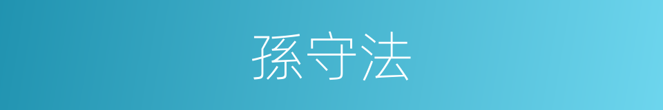 孫守法的同義詞
