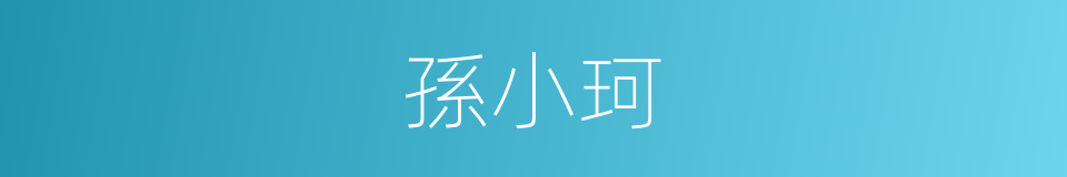 孫小珂的同義詞