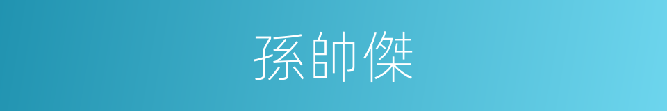 孫帥傑的同義詞