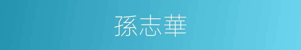 孫志華的同義詞