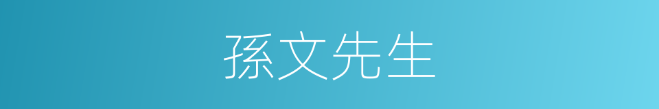 孫文先生的同義詞
