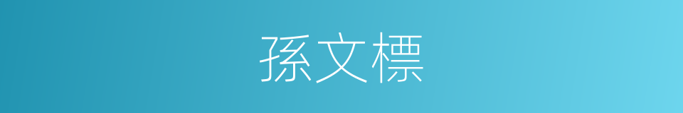 孫文標的同義詞