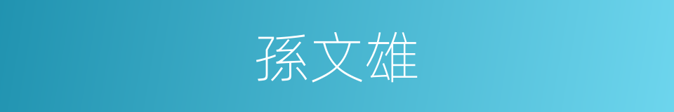 孫文雄的同義詞