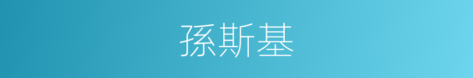 孫斯基的同義詞