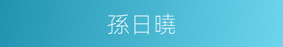 孫日曉的同義詞