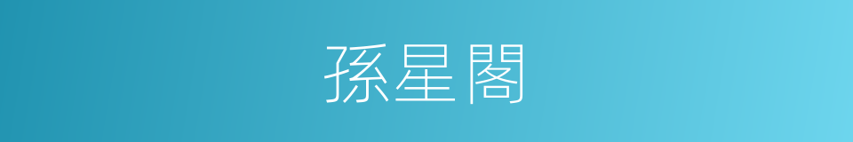 孫星閣的同義詞