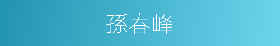 孫春峰的同義詞