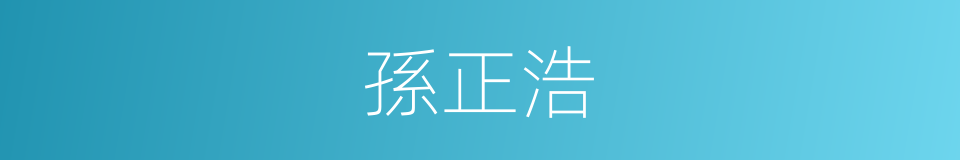 孫正浩的同義詞