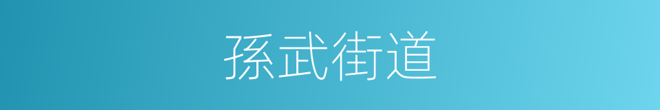 孫武街道的同義詞