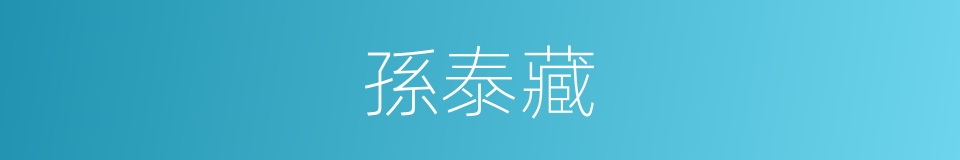 孫泰藏的同義詞