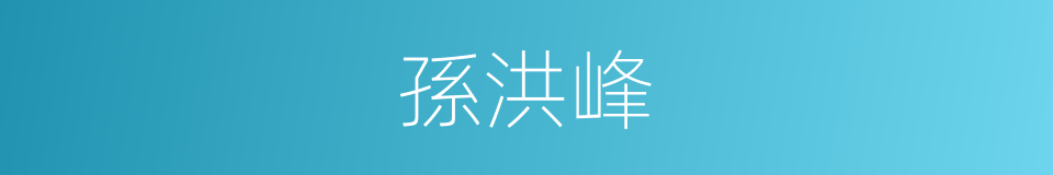 孫洪峰的同義詞