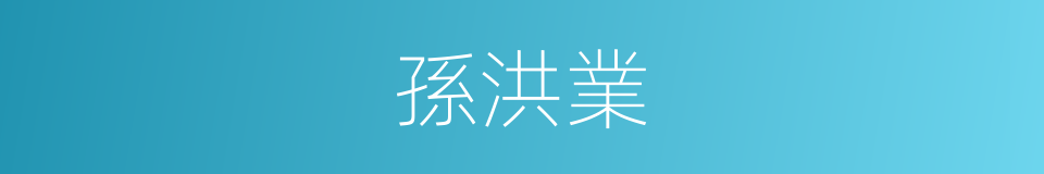 孫洪業的同義詞