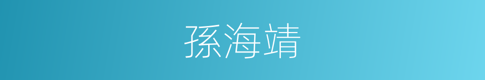 孫海靖的同義詞