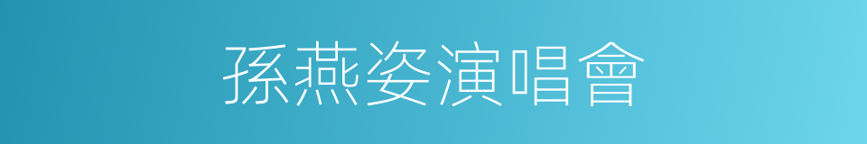 孫燕姿演唱會的同義詞