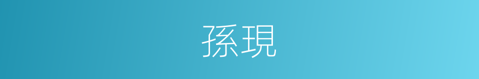 孫現的同義詞