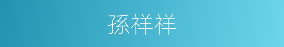 孫祥祥的同義詞