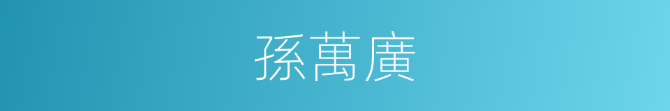 孫萬廣的同義詞