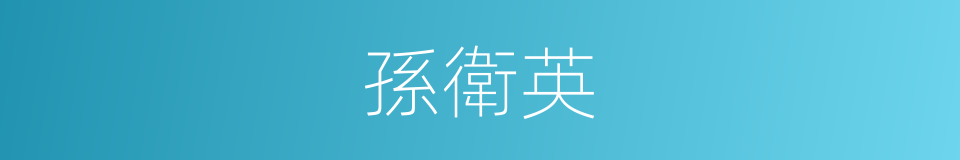 孫衛英的同義詞