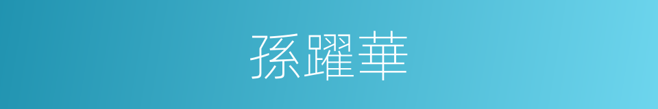孫躍華的同義詞