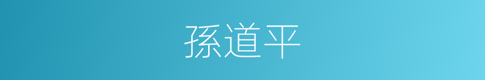 孫道平的同義詞