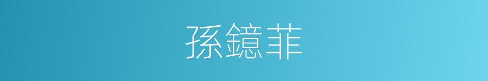 孫鐿菲的同義詞