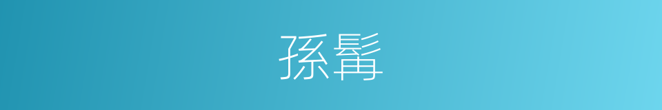 孫髯的同義詞
