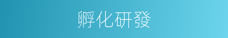孵化研發的同義詞