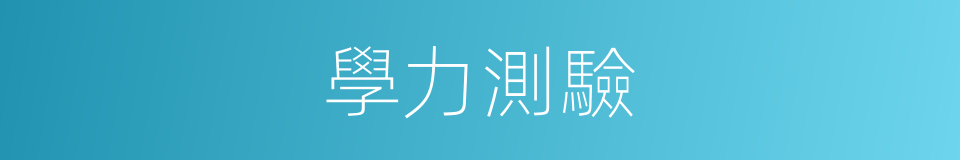 學力測驗的同義詞