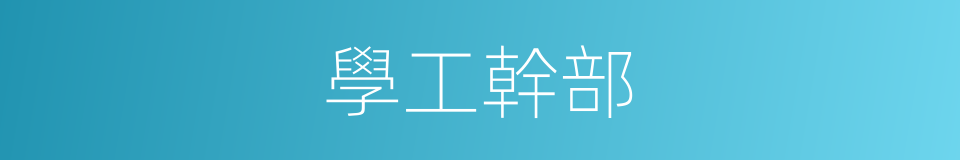 學工幹部的同義詞
