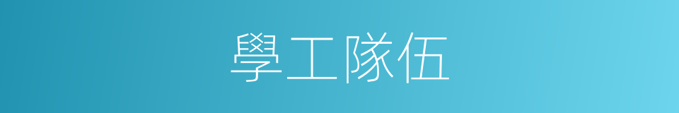 學工隊伍的同義詞