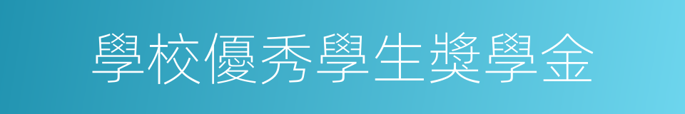 學校優秀學生獎學金的同義詞