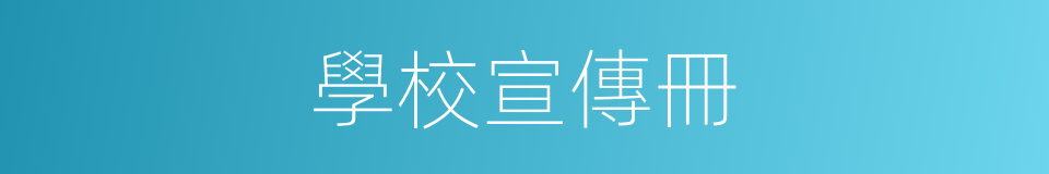 學校宣傳冊的同義詞