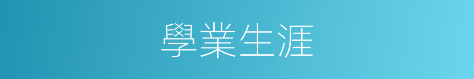 學業生涯的同義詞