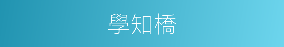 學知橋的同義詞