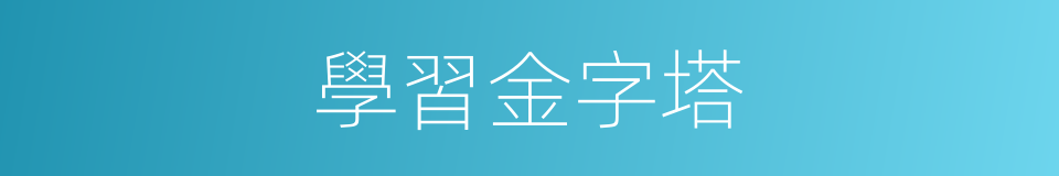 學習金字塔的同義詞
