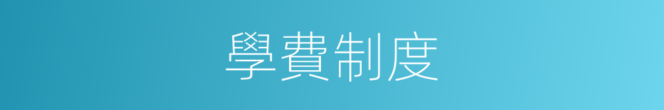 學費制度的同義詞