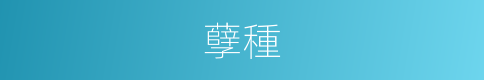 孽種的意思