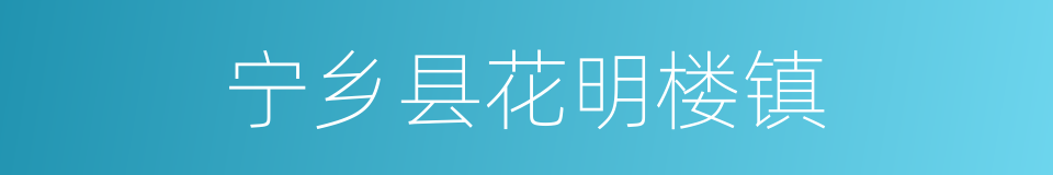 宁乡县花明楼镇的同义词