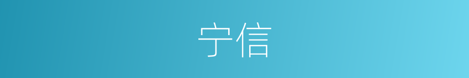 宁信的同义词