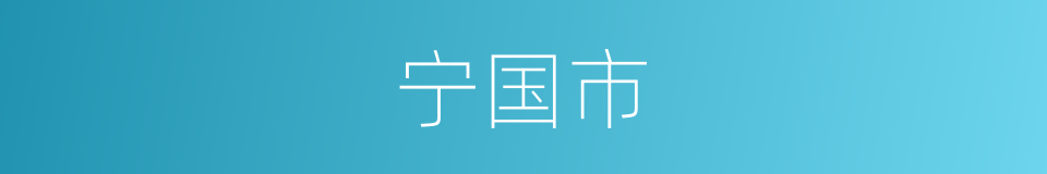 宁国市的同义词