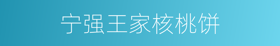 宁强王家核桃饼的同义词