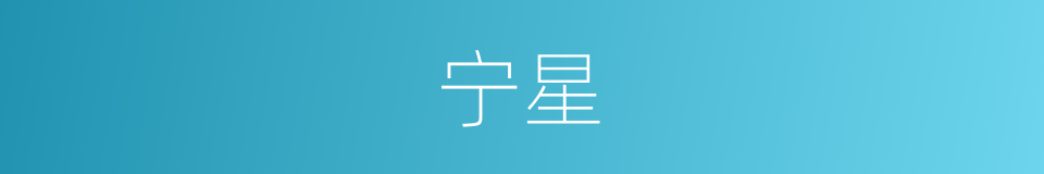 宁星的同义词