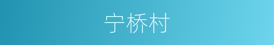 宁桥村的同义词