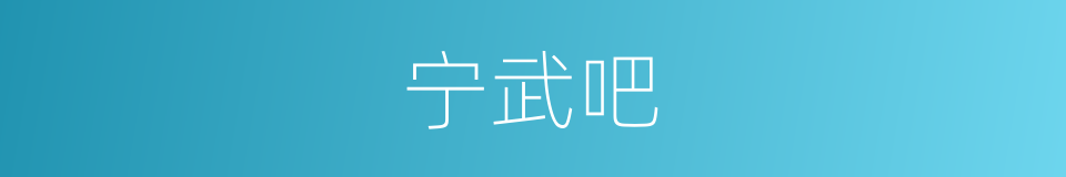 宁武吧的同义词