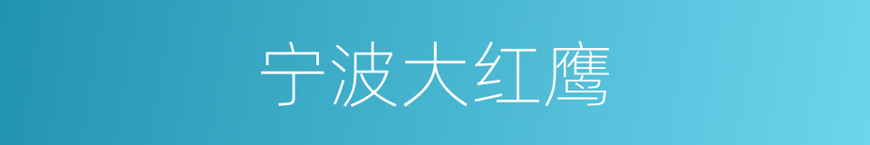 宁波大红鹰的同义词