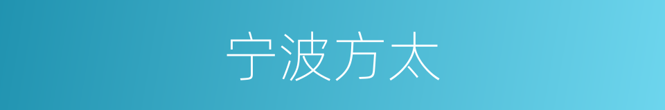 宁波方太的同义词