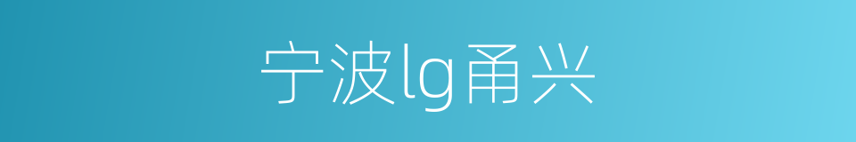 宁波lg甬兴的同义词