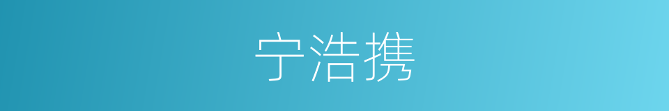 宁浩携的同义词