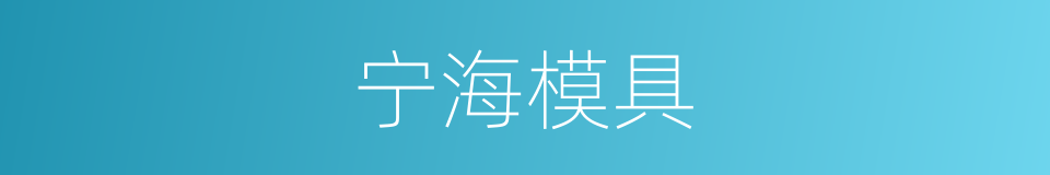 宁海模具的同义词